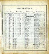 Table of Contents, Fresno County 1907